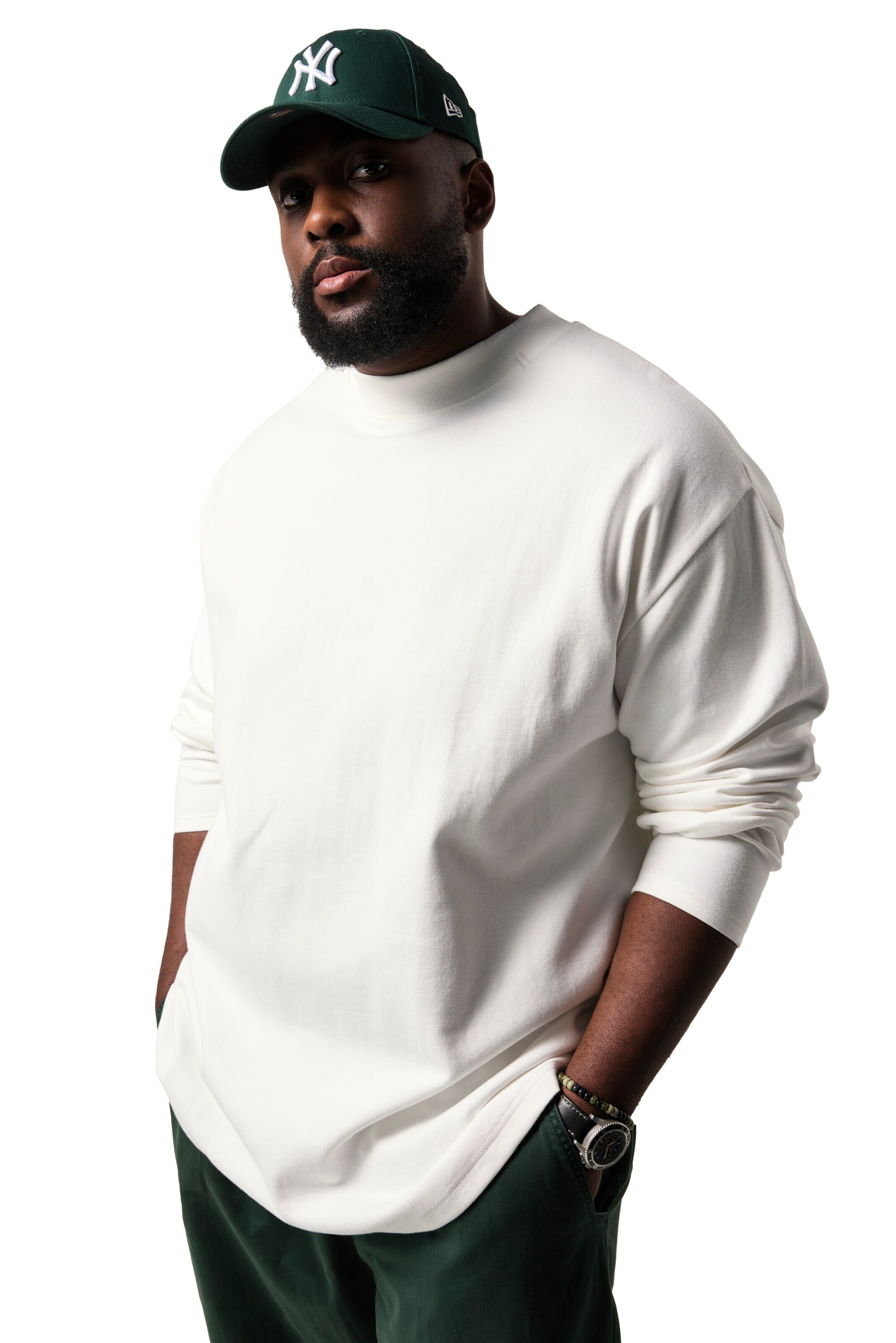 STHUGE Shirt in Wit: voorkant