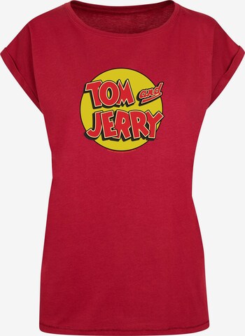 ABSOLUTE CULT Shirt 'Tom and Jerry - Circle' in Rood: voorkant