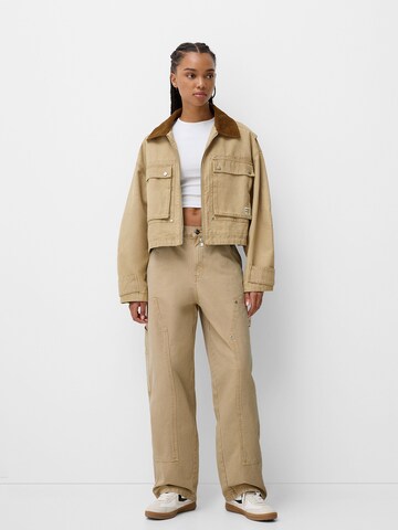 Bershka Loosefit Housut värissä beige