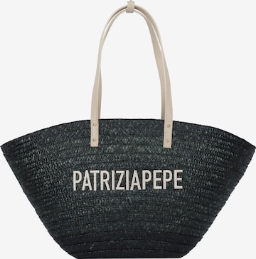 PATRIZIA PEPE Shopper 'Summer Straw' in Black: front