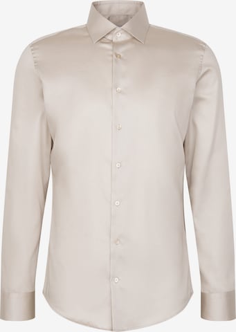 SEIDENSTICKER Zakelijk overhemd 'Schwarze Rose' in Beige: voorkant