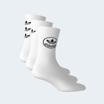 Chaussettes 'TREFOIL' ADIDAS ORIGINALS en blanc
