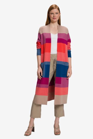 Ulla Popken Gebreide mantel in Gemengde kleuren: voorkant