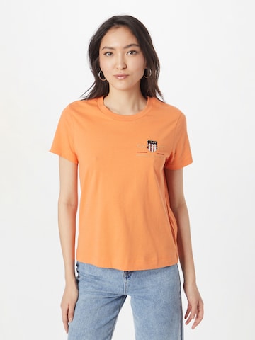 GANT Shirt 'Archive Shield' in Oranje: voorkant