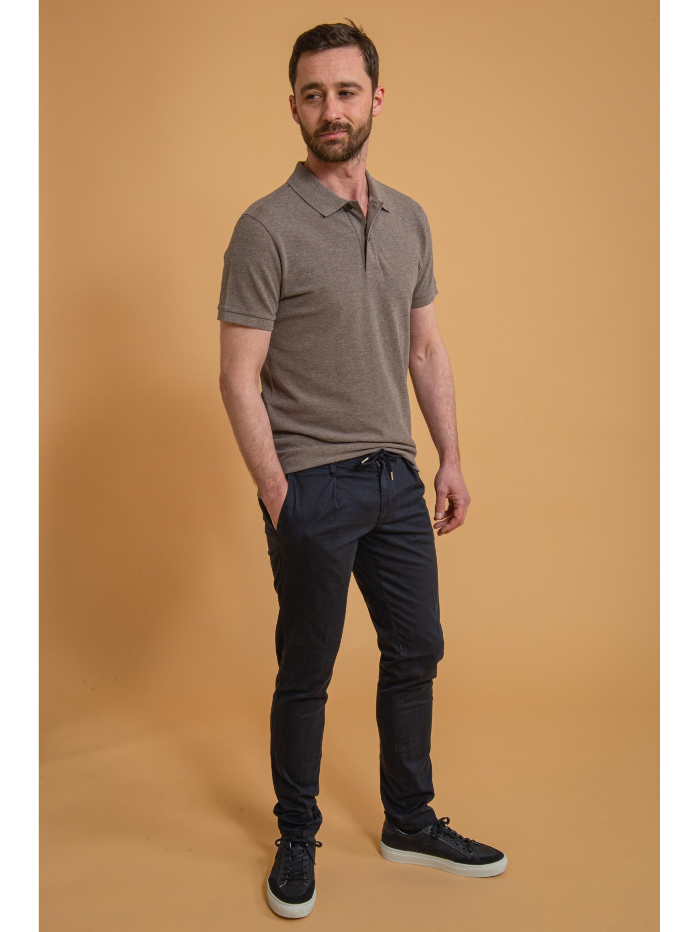 Profuomo Slim fit Chino trousers in Blue