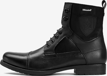 Boots stringati di Kazar in nero: frontale