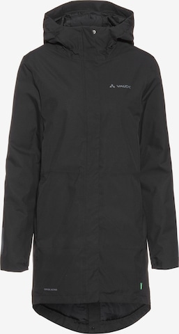 VAUDE Outdoor Jacket in Black: front