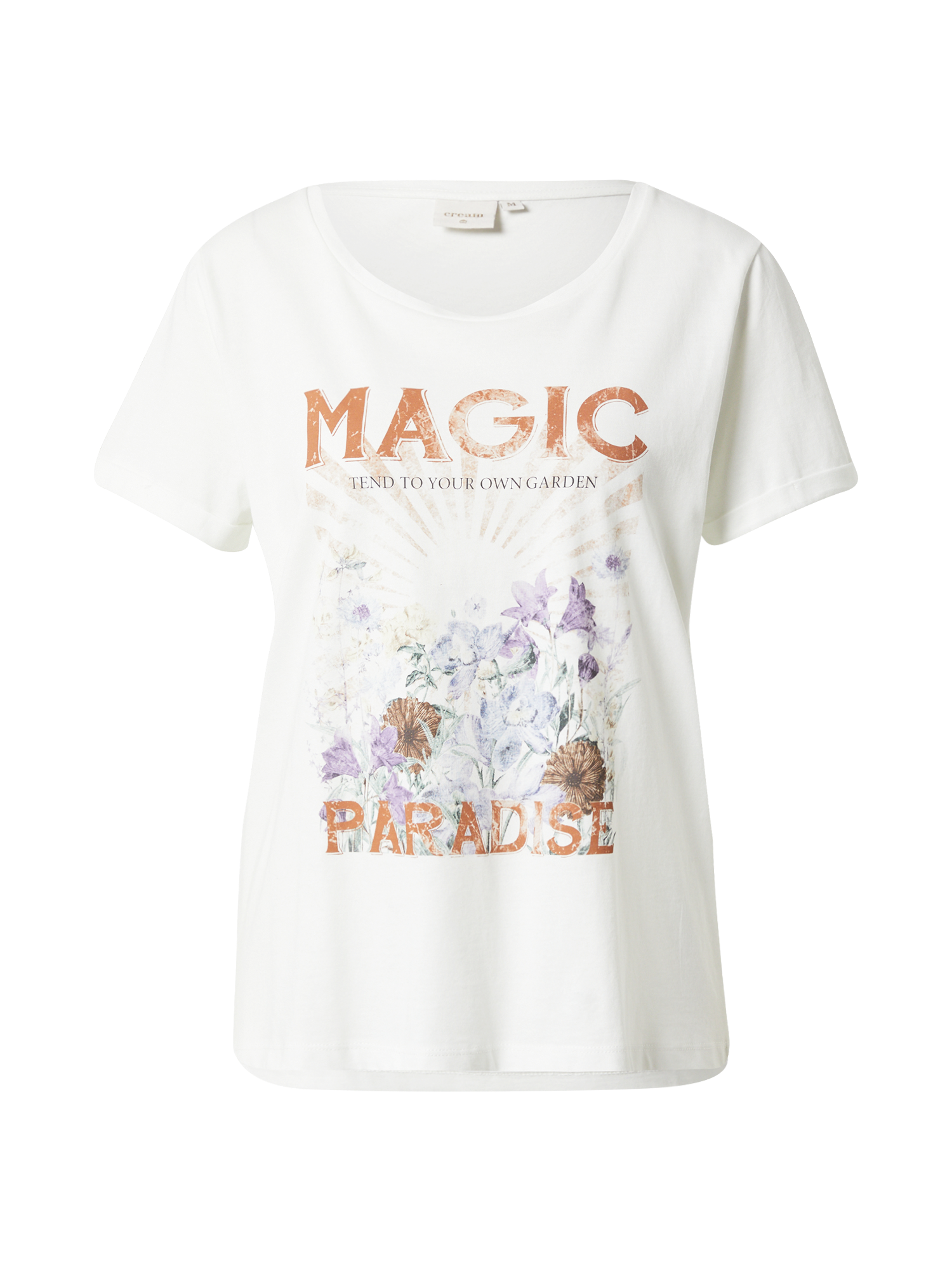 Taglie comode dmKpE Cream Maglietta Nicoline in Bianco Taglie comode dmKpE Cream Maglietta Nicoline in Bianco