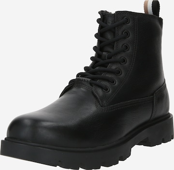 BOSS Black - Botas com atacadores 'Adley' em preto: frente