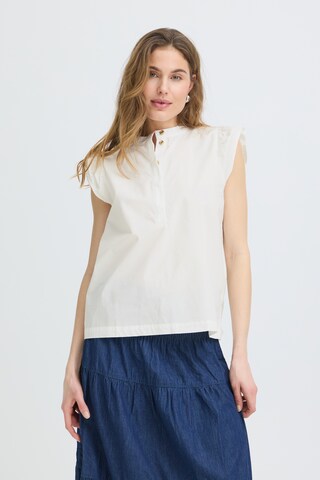 Pulz Bluse 'CLEO' in Weiß: Vorderseite