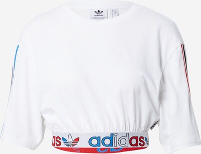 ADIDAS ORIGINALS T-shirt en bleu roi / rouge / noir / blanc, Vue avec produit