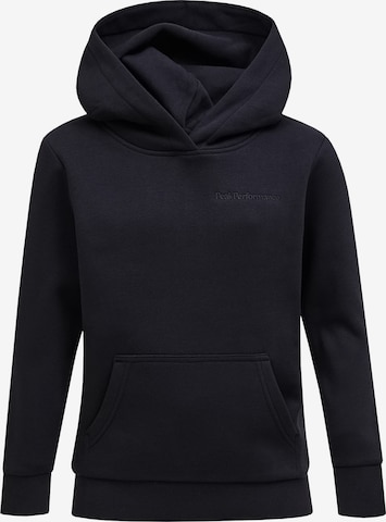 PEAK PERFORMANCE Sportsweatshirt in Zwart: voorkant