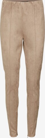 VERO MODA Skinny Leggings 'VERA' in Brown: front