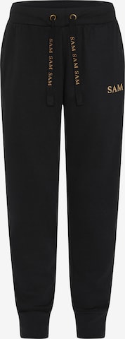 UNCLE SAM Tapered Pants in Black: front