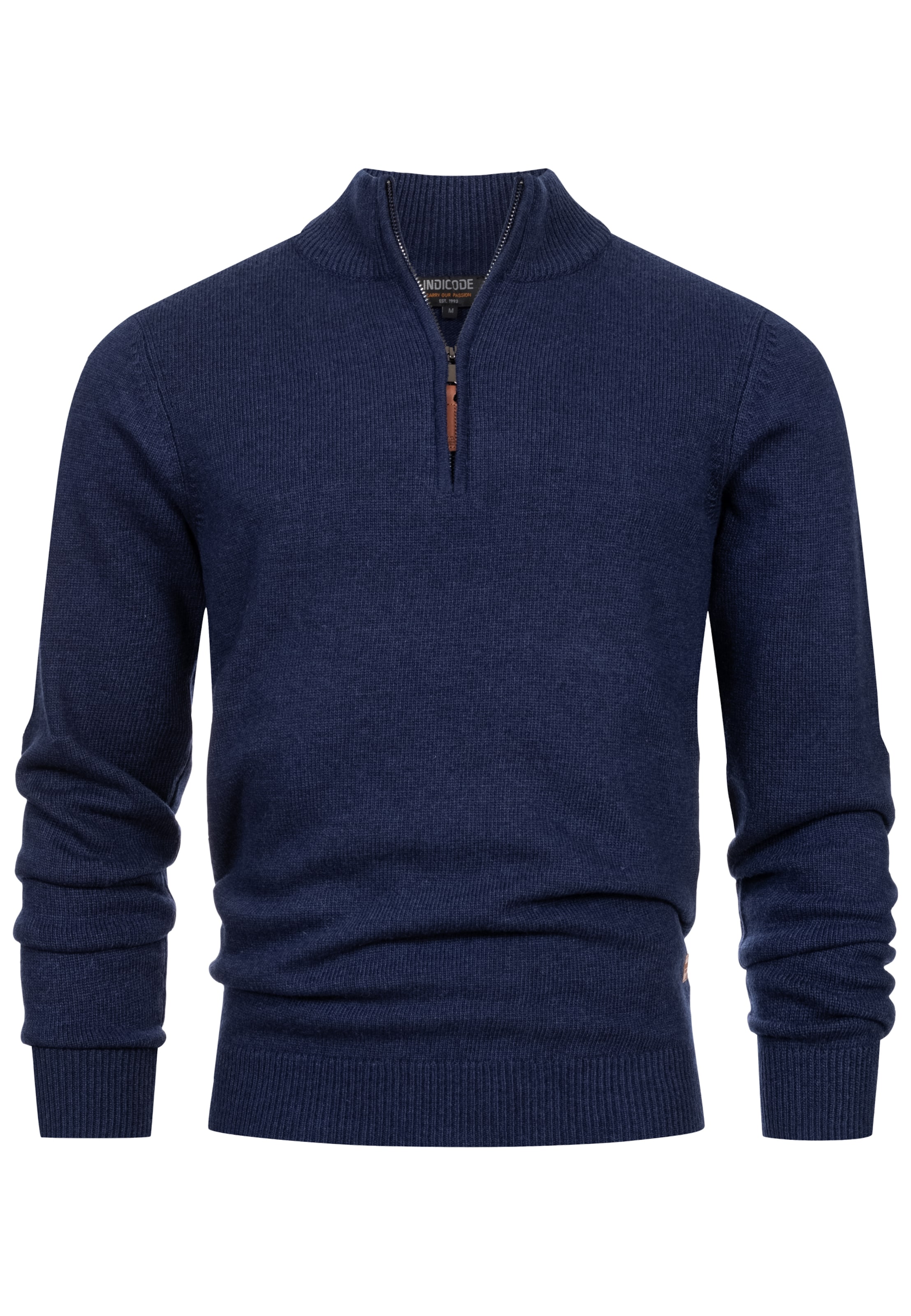 INDICODE JEANS Sweater 'INMargous' in Blue: front