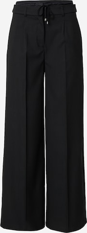 COMMA Широкий Брюки со складками в Черный: спереди