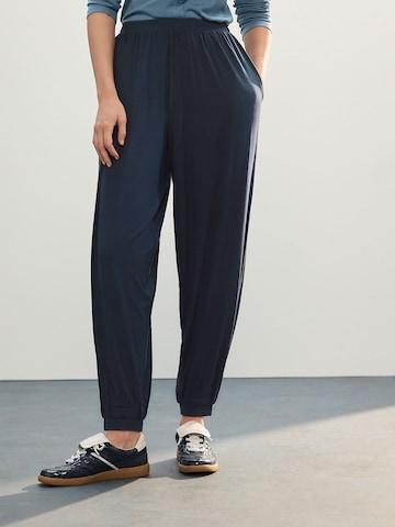 Next Tapered Harem trousers in Blue: front