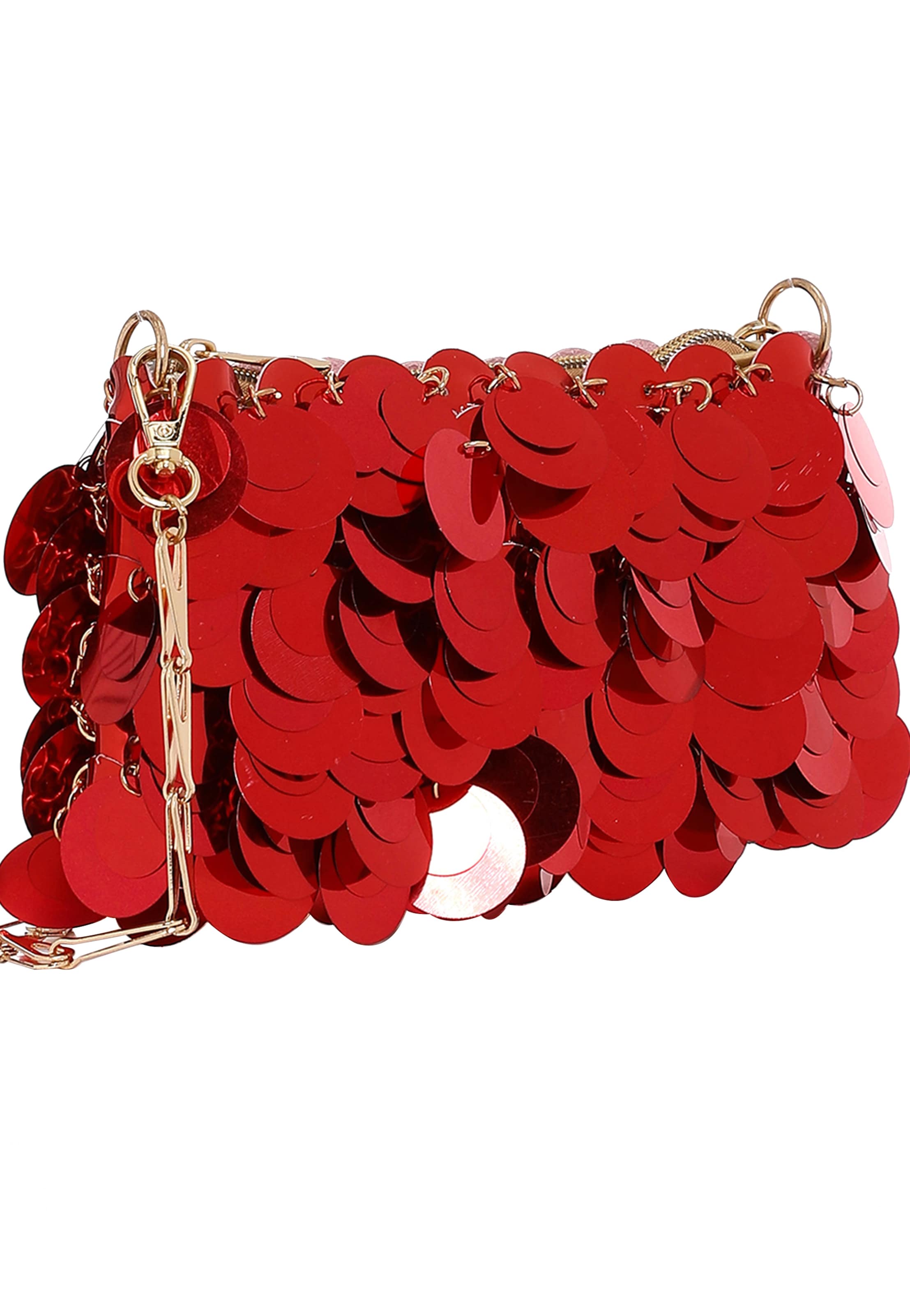 Koosh Clutch in Rood: voorkant