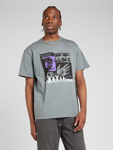 Cleptomanicx Shirt 'Evolution' in Grey: front