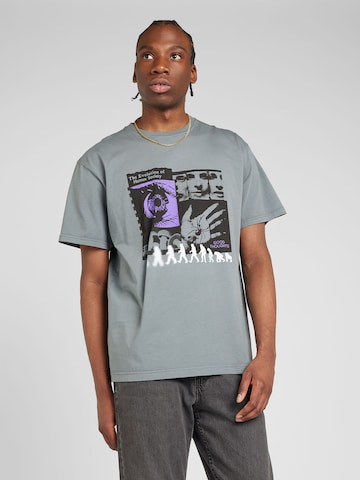 T-Shirt 'Evolution' Cleptomanicx en gris : devant