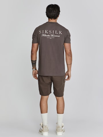 T-Shirt SikSilk en marron