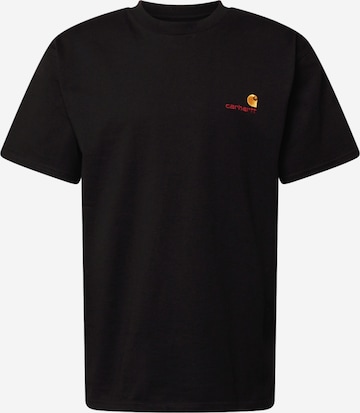 Carhartt WIP Shirt 'S/S American Script T-Shirt' in Schwarz: predná strana