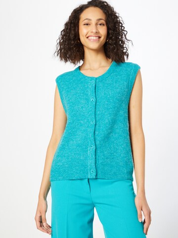 Samsøe Samsøe Knitted Vest 'NOR' in Blue: front