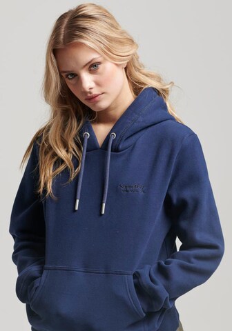 Superdry Sweatshirt 'Essential' in Blauw: voorkant