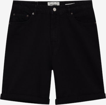 Pull&Bear Regular Jeans in Black: front