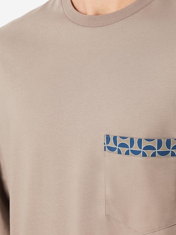 SCHIESSER Pyjama lang 'Comfort Nightwear' in Braun