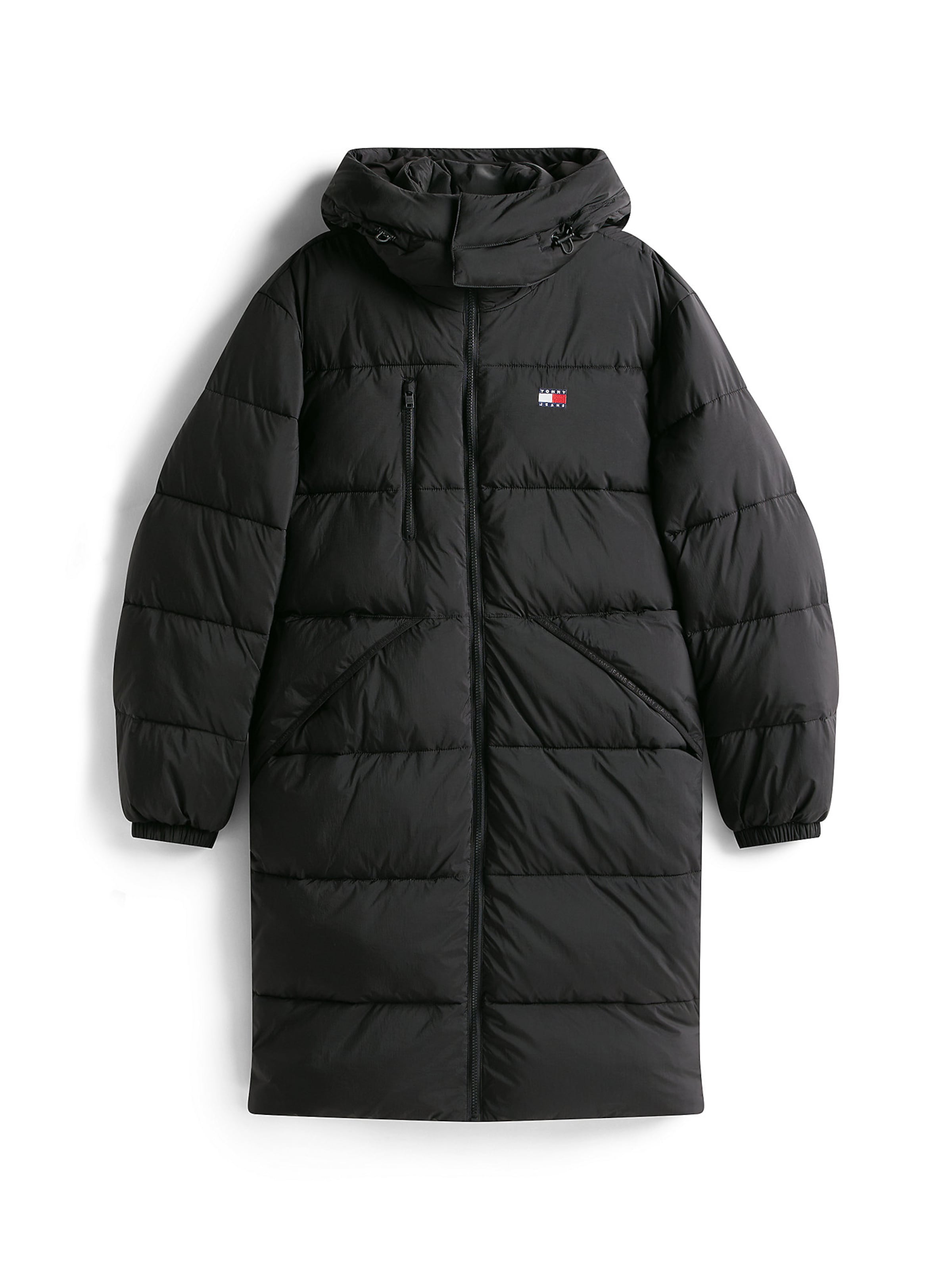 Tommy Jeans Winterjas in Zwart: voorkant