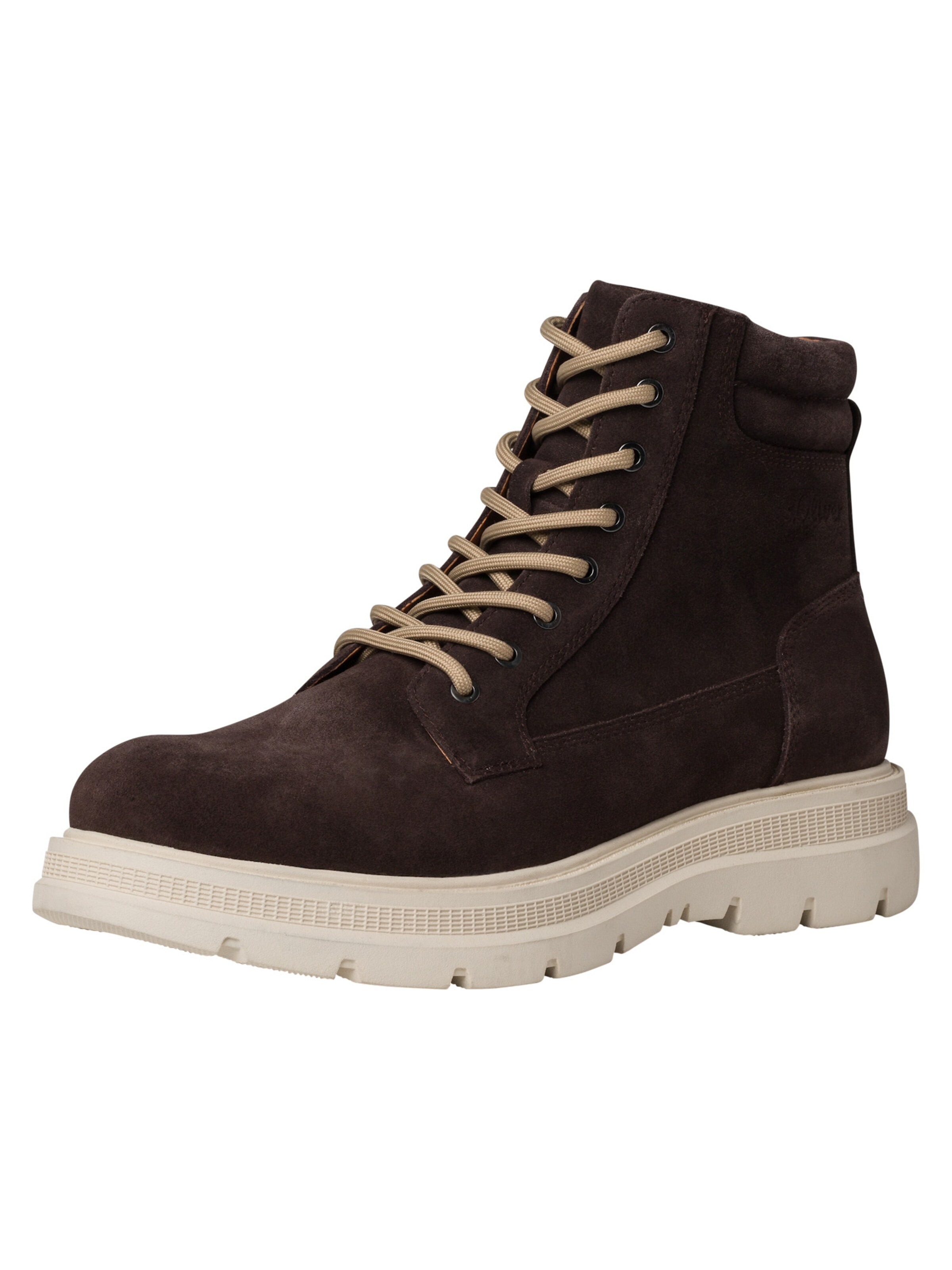 s.Oliver Lace-up boots in Beige / Dark brown, Item view