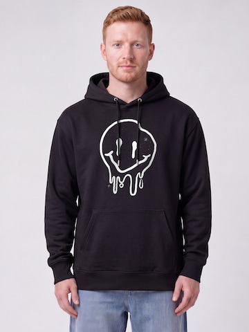 Sweat-shirt 'Smiley' Watapparel en noir : devant