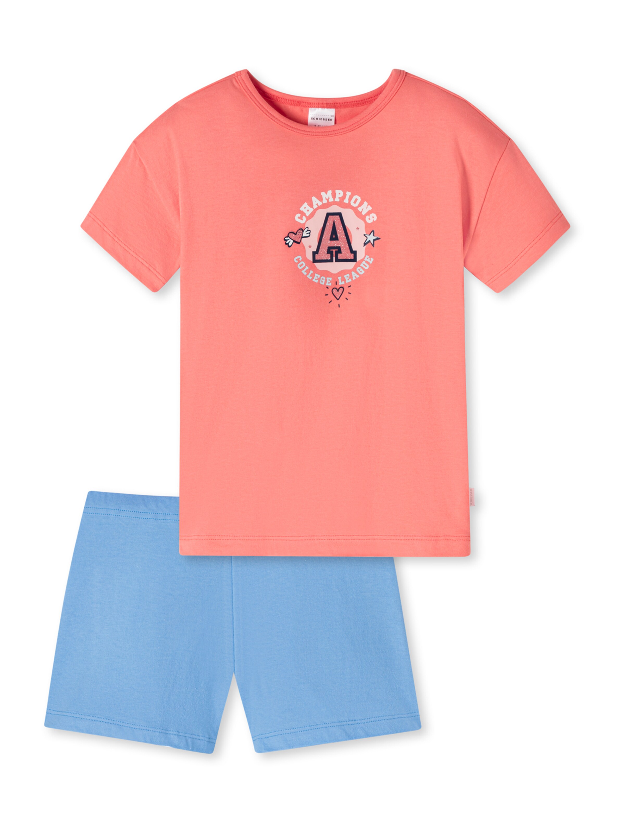 Pyjama 'Girls World' SCHIESSER en orange : devant