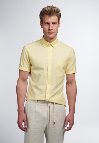 ETERNA Slim fit Button Up Shirt in Yellow: front