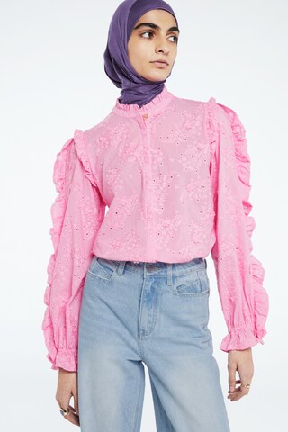 Fabienne Chapot Blouse 'Fien' in Pink: front