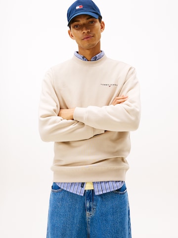 Tommy Jeans Mikina – béžová: přední strana