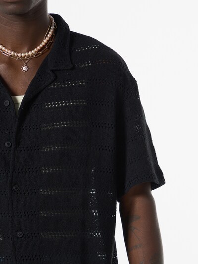 VAMOS CLO Button Up Shirt 'Catmint' in Black, Item view