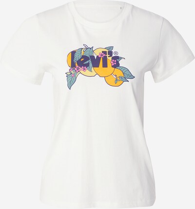 LEVI'S ® T-Shirt 'THE PERFECT TEE' in goldgelb / grün / dunkellila / weiß, Produktansicht