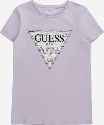 T-Shirt GUESS en violet : devant