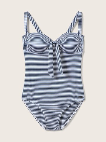 TOM TAILOR Balconette Badeanzug in Blau