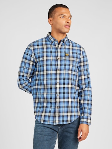 Superdry Comfort fit Overhemd in Blauw: voorkant