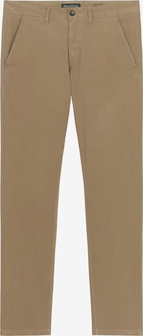 Coupe slim Pantalon chino 'Stig' Marc O'Polo en marron : devant