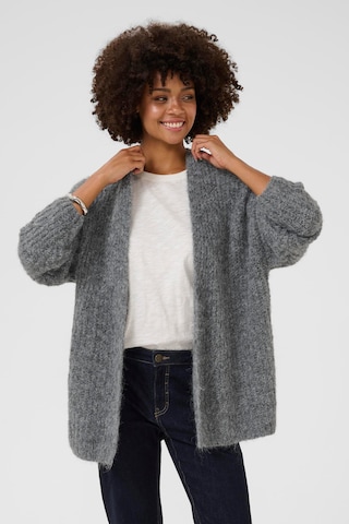 CULTURE Knit Cardigan 'CUbrava' in Grey: front