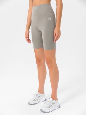 MOROTAI Skinny Sportbroek 'Basic' in Grijs
