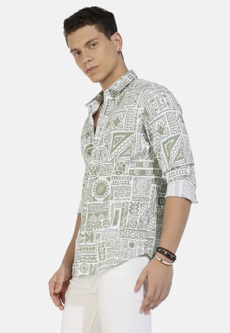 Campus Sutra Regular fit Button Up Shirt 'Troy' in Green