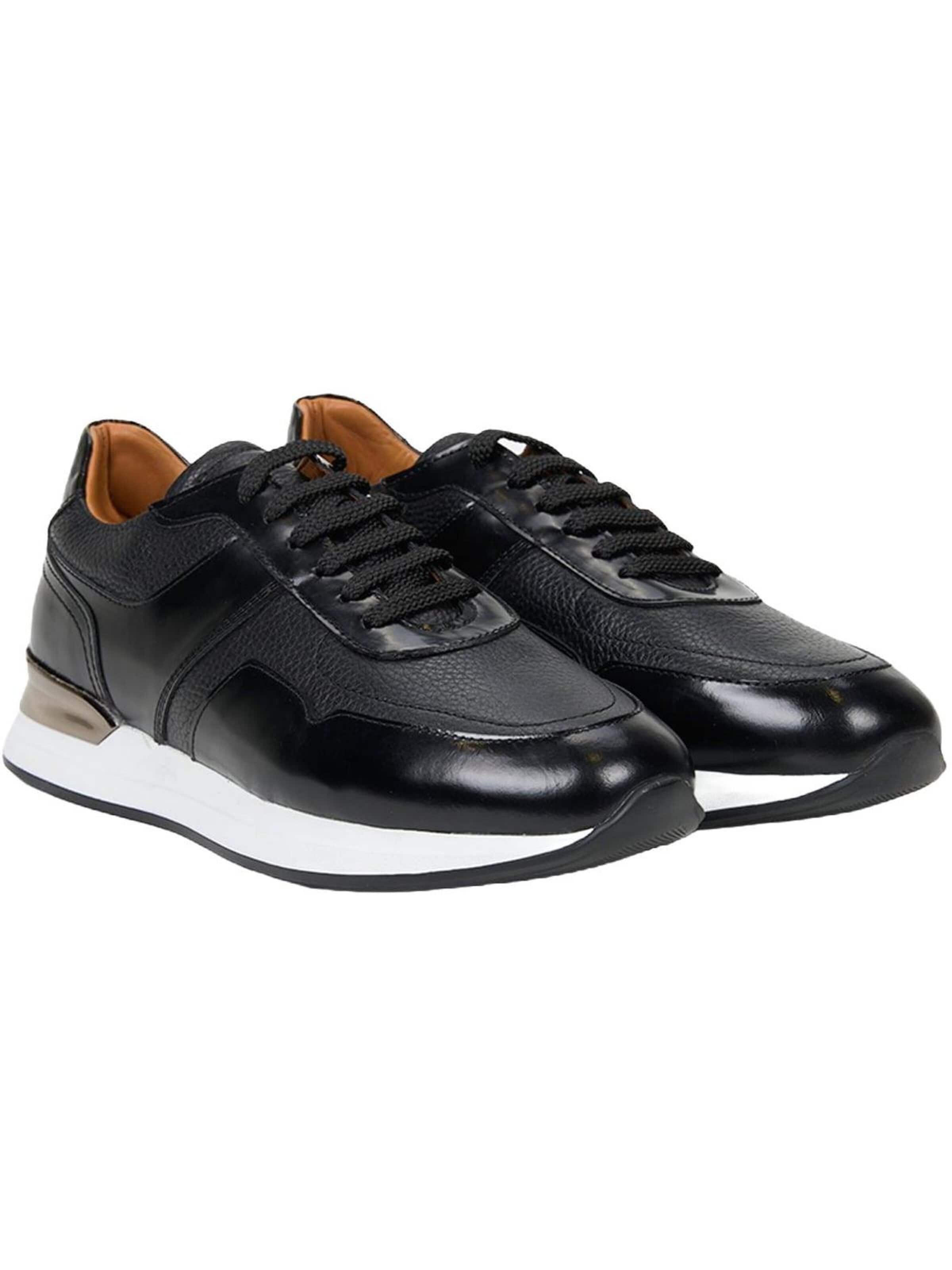 Desa Slip-ons 'Trainer' in Zwart: voorkant