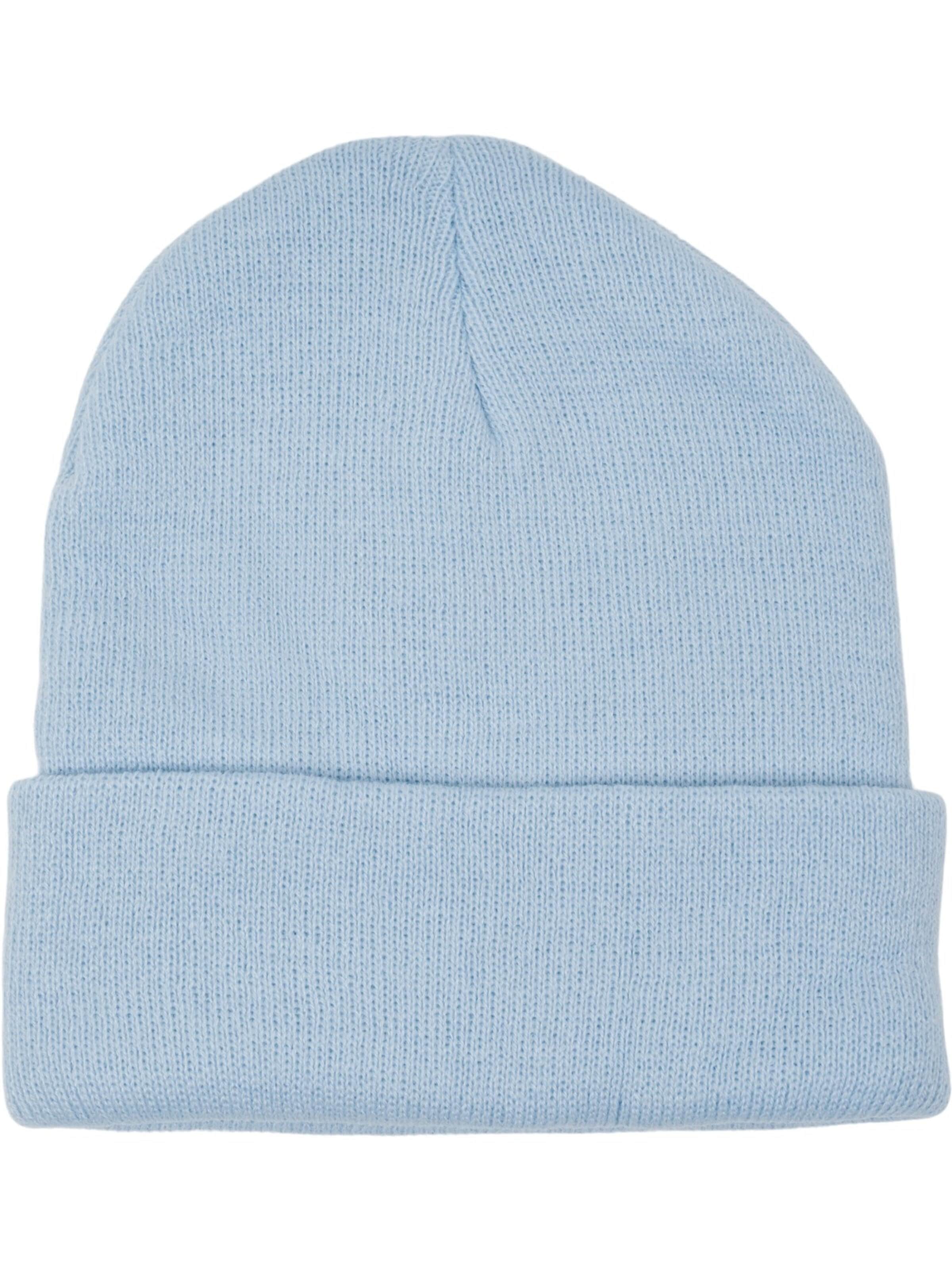 styleBREAKER Mütze 'Kinder Strickmütze mit Krempe'‌‌‌‌‌‌ in Blau