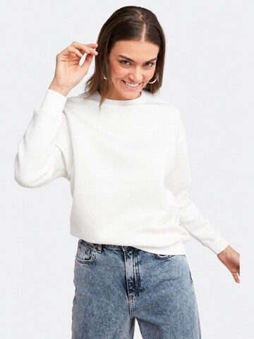 Sweat-shirt Ethiquet en blanc