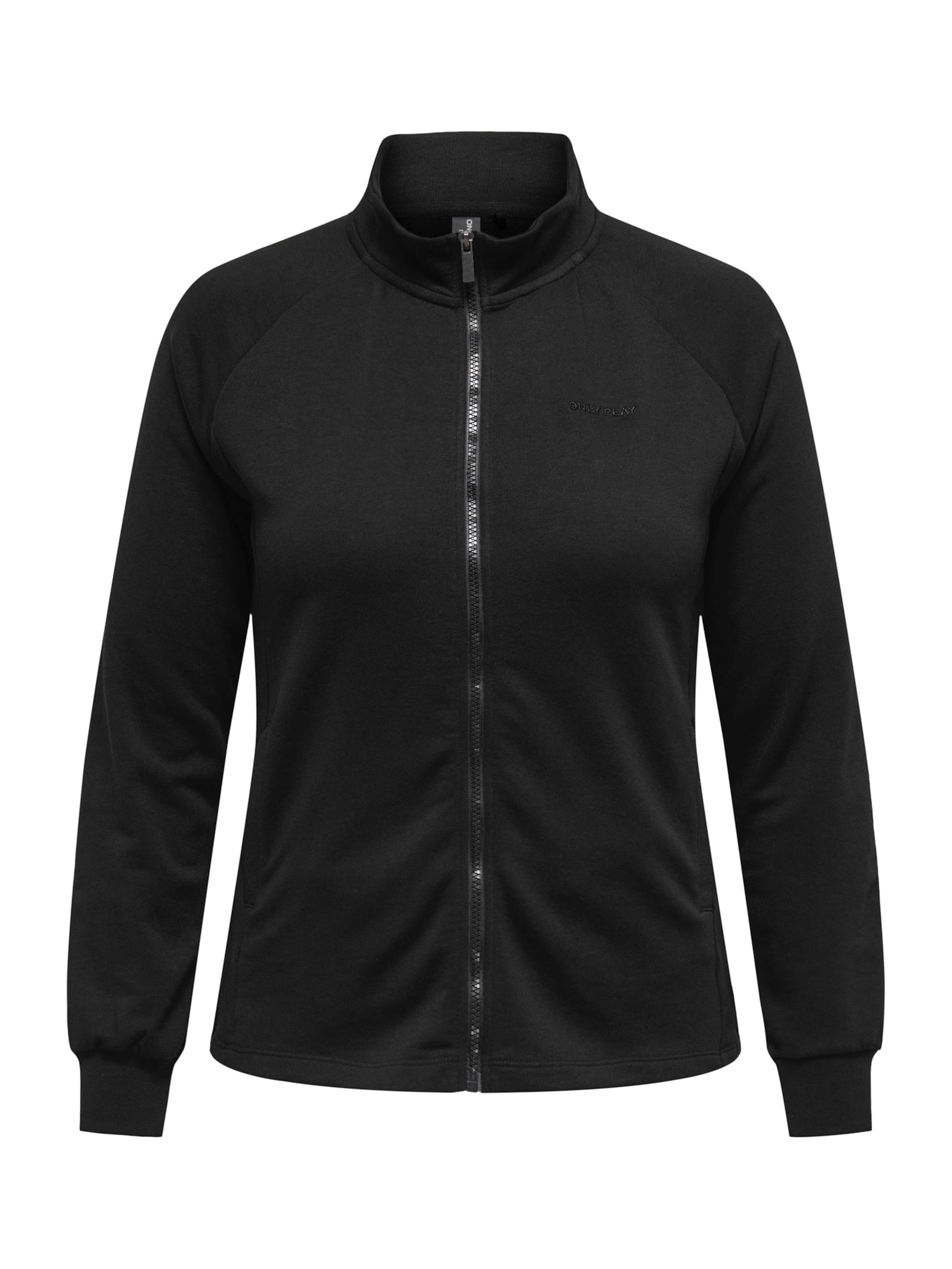 Only Play Curvy Sportsweatjacka i svart: framsida